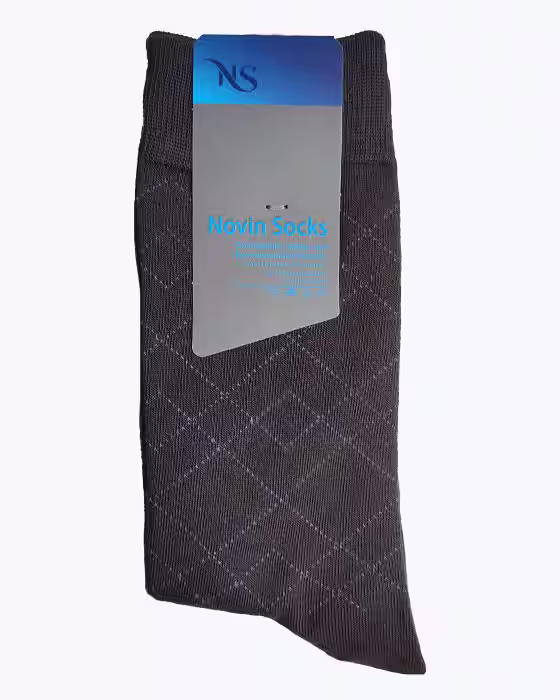 جوراب کلاسیک مردانه طرح لوزی جوراب نوین